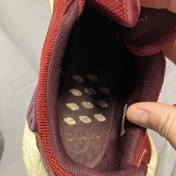 Adidas NMD R2 Shoes Mens Size 11 Maroon Red Boost Knit Sneakers Gum Sole‎ CQ2402